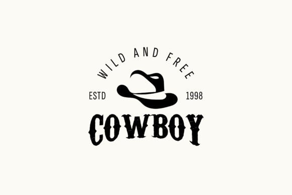 Cowboy Logo Vector Icon for Real Embroidery Projects