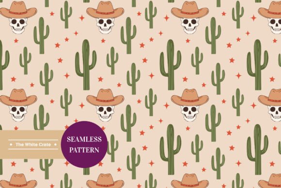Cowboy Skull Halloween Seamless Pattern Review: A Bold Design for Seasonal Projects