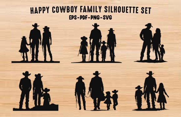 Happy Cowboy Family Silhouettes Bundle Review for Real Embroidery Projects