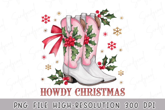 Howdy Christmas Western Christmas Boots