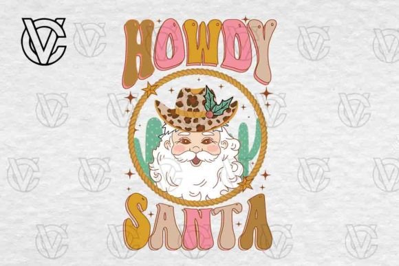 Howdy Santa PNG: A Festive Embroidery Design for Holiday Projects