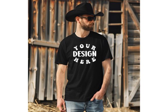 Men Western Themed Free T-Shirt Mockup Review