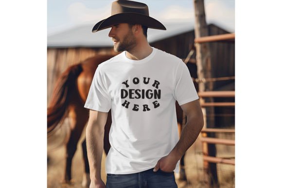 Men Western Themed T-Shirt Mockup Review for Real Embroidery Projects
