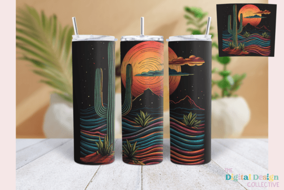 Neon Desert Cactus Western Tumbler Wrap Review