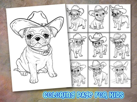Pug Wearing Cowboy Hat Coloring Page Review for Real Projects