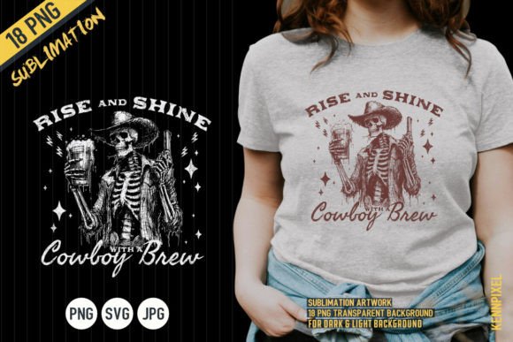 Skeleton Cowboy Brew Rise and Shine PNG Review for Real Projects