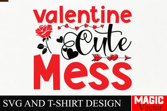 Valentine Cute Mess SVG: A Playful Embroidery Design for Heartfelt Projects