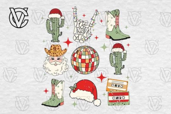 Western Christmas Png: A Trendy Design for Holiday Embroidery Projects