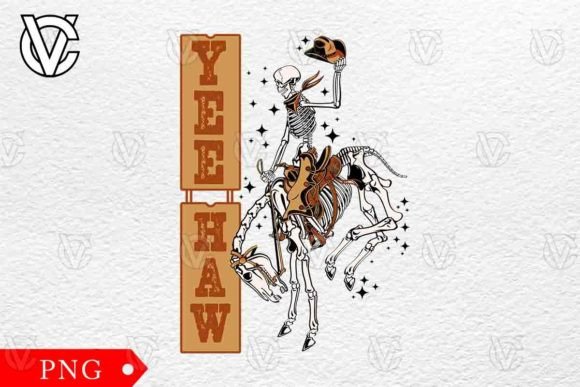 Yee Haw, Skeleton Cowboy Horse PNG Review for Real Embroidery Projects